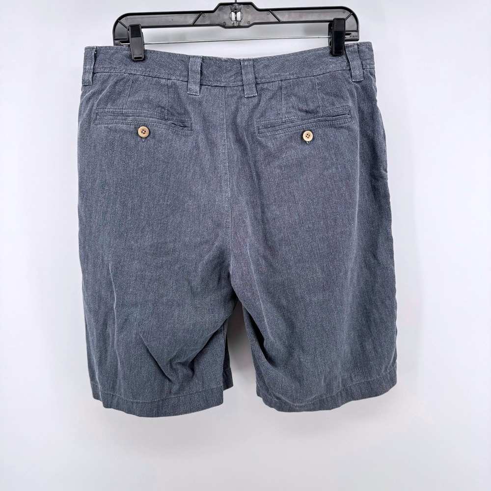 Tommy Bahama Shorts Mens 33 Soft Blue Grey Silk Cotton Weathered Flat Front - Picture 2 of 6